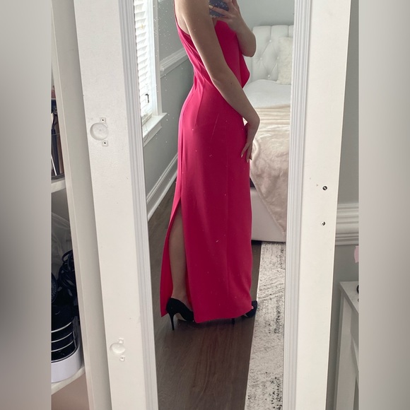 badgley Miscka hot pink ruffle dress - Picture 6 of 6